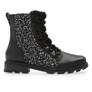 Sorel Lennox Lace up Black Boot